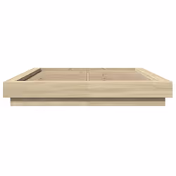 vidaXL Bed Frame and LED Lights Bed Base Mattress Foundation Engineered Wood - sonoma oak, 120 x 200 cm - Additional view 4