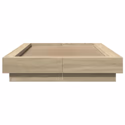 vidaXL Bed Frame with LED Lights Bed Sonoma Oak 100x200cm Engineered Wood - Additional view 4
