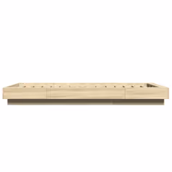 vidaXL Bed Frame and LED Lights Bed Base Mattress Foundation Engineered Wood - sonoma oak, 90 x 190 cm - Additional view 5
