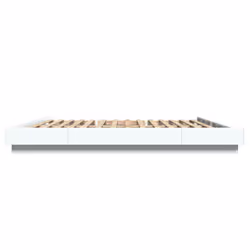 vidaXL Bed Frame Home Bed Base Mattress Foundation Bedstead Engineered Wood - white, 200 x 200 cm - Additional view 4