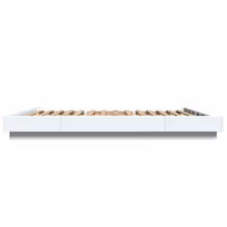 vidaXL Bed Frame Home Bed Base Mattress Foundation Bedstead Engineered Wood - white, 160 x 200 cm - Additional view 4
