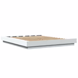 vidaXL Bed Frame Home Bed Base Mattress Foundation Bedstead Engineered Wood - white, 160 x 200 cm - Additional view 5