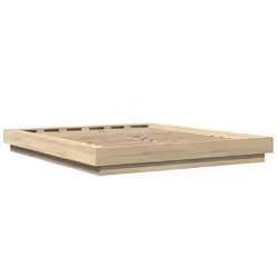 vidaXL Bed Frame Home Bed Base Mattress Foundation Bedstead Engineered Wood - sonoma oak, 150 x 200 cm - Additional view 5
