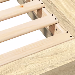 vidaXL Bed Frame Home Bed Base Mattress Foundation Bedstead Engineered Wood - sonoma oak, 150 x 200 cm - Additional view 7