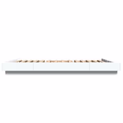 vidaXL Bed Frame Home Bed Base Mattress Foundation Bedstead Engineered Wood - white, 140 x 200 cm - Additional view 4