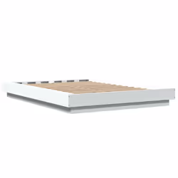 vidaXL Bed Frame Home Bed Base Mattress Foundation Bedstead Engineered Wood - white, 140 x 200 cm - Additional view 5
