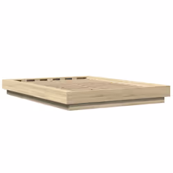 vidaXL Bed Frame Home Bed Base Mattress Foundation Bedstead Engineered Wood - sonoma oak, 140 x 200 cm - Additional view 5