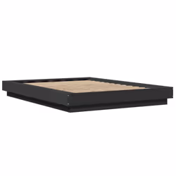 vidaXL Bed Frame Home Bed Base Mattress Foundation Bedstead Engineered Wood - black, 120 x 200 cm - Additional view 5