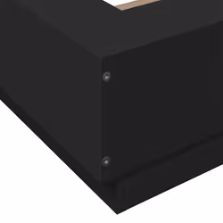 vidaXL Bed Frame Home Bed Base Mattress Foundation Bedstead Engineered Wood - black, 120 x 200 cm - Additional view 6