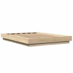 vidaXL Bed Frame Home Bed Base Mattress Foundation Bedstead Engineered Wood - sonoma oak, 120 x 200 cm - Additional view 5