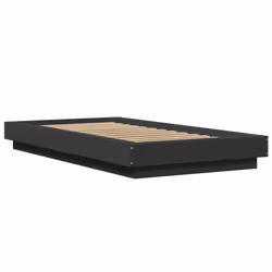 vidaXL Bed Frame Home Bed Base Mattress Foundation Bedstead Engineered Wood - black, 100 x 200 cm - Additional view 2