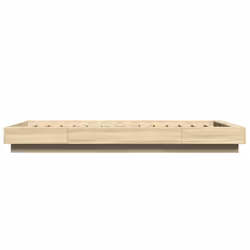 vidaXL Bed Frame Home Bed Base Mattress Foundation Bedstead Engineered Wood - sonoma oak, 100 x 200 cm - Additional view 4