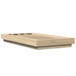 vidaXL Bed Frame Home Bed Base Mattress Foundation Bedstead Engineered Wood - sonoma oak, 100 x 200 cm - Additional view 5