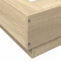 vidaXL Bed Frame Home Bed Base Mattress Foundation Bedstead Engineered Wood - sonoma oak, 140 x 190 cm - Additional view 6