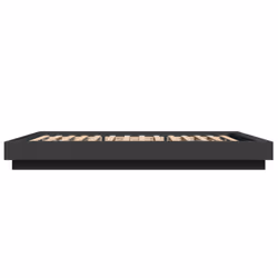 vidaXL Bed Frame Home Bed Base Mattress Foundation Bedstead Engineered Wood - black, 120 x 190 cm - Additional view 4