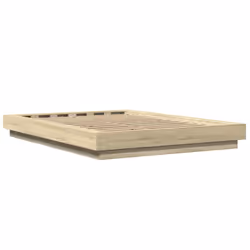 vidaXL Bed Frame Home Bed Base Mattress Foundation Bedstead Engineered Wood - sonoma oak, 120 x 190 cm - Additional view 5