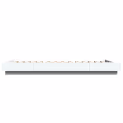 vidaXL Bed Frame Home Bed Base Bedstead White 90x190 cm Single Engineered Wood - Additional view 4