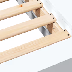 vidaXL Bed Frame Home Bed Base Bedstead White 90x190 cm Single Engineered Wood - Additional view 7