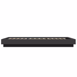 vidaXL Bed Frame Home Bed Base Mattress Foundation Bedstead Engineered Wood - black, 90 x 190 cm - Additional view 4