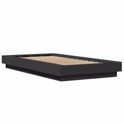 vidaXL Bed Frame Home Bed Base Mattress Foundation Bedstead Engineered Wood - black, 90 x 190 cm - Additional view 5