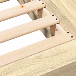 vidaXL Bed Frame Home Bed Base Mattress Foundation Bedstead Engineered Wood - sonoma oak, 90 x 190 cm - Additional view 7