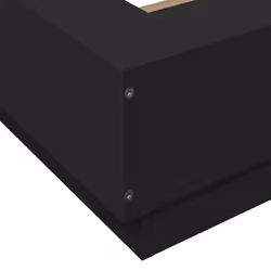 vidaXL Bed Frame Home Bed Base Mattress Foundation Bedstead Engineered Wood - black, 75 x 190 cm - Additional view 6