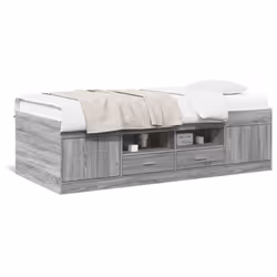 VidaXL 3280242, Sofa bed, Grey, Oak, Wood, 2030 mm, 1020 mm, 520 mm