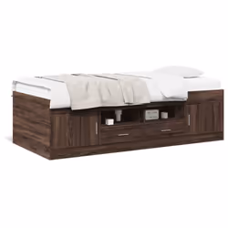 VidaXL 3280243, Sofa bed, Brown, Oak, Wood, 2030 mm, 1020 mm, 520 mm