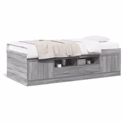 VidaXL 3280249, Sofa bed, Grey, Oak, Wood, 2030 mm, 930 mm, 520 mm