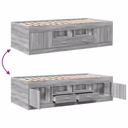 VidaXL 3280249 sofa Sofa bed Grey, Oak - Additional view 6