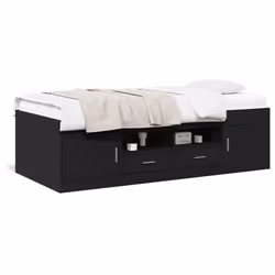 VidaXL 3280259, Sofa bed, Black, Wood, 1930 mm, 780 mm, 520 mm