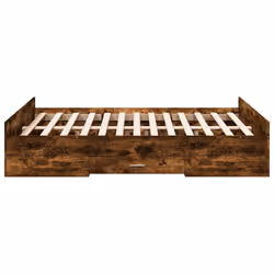 vidaXL Bed Frame with Drawers Bed Base Sonoma Oak 120x200 cm Engineered Wood - smoked oak, 120 x 190 cm - Additional view 4