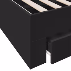 vidaXL Bed Frame with Drawers Bed Base Grey Sonoma 140x200 cm Engineered Wood - black, 140 x 190 cm - Additional view 7