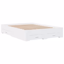 vidaXL Bed Frame with Drawers Bed Base Grey Sonoma 140x200 cm Engineered Wood - white, 120 x 190 cm - Additional view 5
