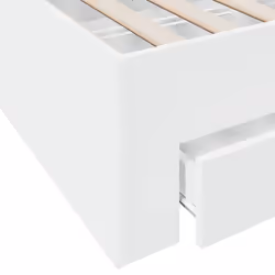 vidaXL Bed Frame with Drawers Bed Base Grey Sonoma 140x200 cm Engineered Wood - white, 120 x 190 cm - Additional view 7