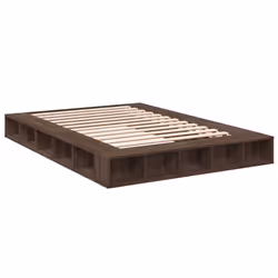 vidaXL Bed Frame Home Bed Base Brown Oak 180x200 cm Super King Engineered Wood - brown oak, 160 x 200 cm