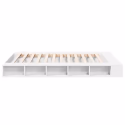 vidaXL Bed Frame Home Bed Base Brown Oak 180x200 cm Super King Engineered Wood - white, 140 x 200 cm - Additional view 4