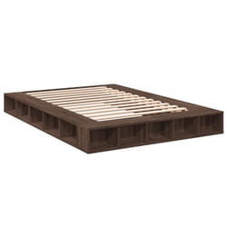 vidaXL Bed Frame Home Bed Base Brown Oak 180x200 cm Super King Engineered Wood - brown oak, 140 x 200 cm