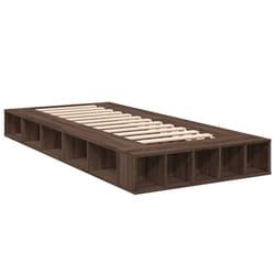 vidaXL Bed Frame Home Bed Base Brown Oak 180x200 cm Super King Engineered Wood - brown oak, 75 x 190 cm
