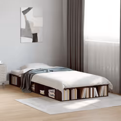 vidaXL Bed Frame Home Bed Base Brown Oak 180x200 cm Super King Engineered Wood - brown oak, 75 x 190 cm