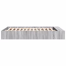 vidaXL Bed Frame Home Bed Base Bedstead Grey Sonoma 140x200 cm Engineered Wood - Additional view 4