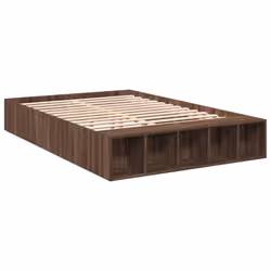 vidaXL Bed Frame Bed Base Brown Oak 120x190 cm Small Double Engineered Wood