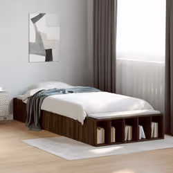 vidaXL Bed Frame Home Bed Base Bedstead Brown Oak 100x200 cm Engineered Wood