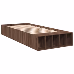 vidaXL Bed Frame Home Bed Base Bedstead Brown Oak 90x200 cm Engineered Wood