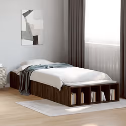 vidaXL Bed Frame Bed Base Bedstead Brown Oak 90x190 cm Single Engineered Wood
