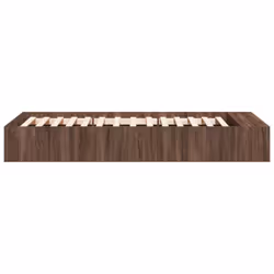 vidaXL Bed Frame Bed Base Bedstead Brown Oak 90x190 cm Single Engineered Wood - Additional view 4