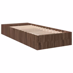 vidaXL Bed Frame Bed Base Bedstead Brown Oak 90x190 cm Single Engineered Wood - Additional view 5