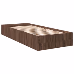 vidaXL Bed Frame Bed Base Brown Oak 75x190 cm Small Single Engineered Wood - Additional view 5