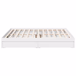 vidaXL Bed Frame with Drawers Bed Black 135x190 cm Double Engineered Wood - white, 180 x 200 cm - Additional view 4