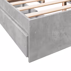 vidaXL Bed Frame with Drawers Bed Black 135x190 cm Double Engineered Wood - concrete grey, 160 x 200 cm - Additional view 7
